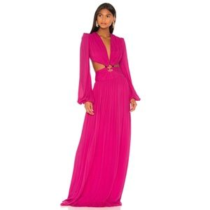 PATBO NEON CUTOUT GOWN
